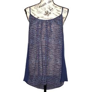 Collective Concepts LARGE Mixed Material Media Semi-Sheer Top Tank - Stitch Fix